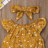 Adorable Ruffle Flower Tank Top Onesie With Matching Bow!