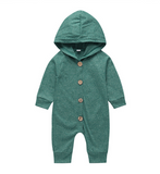 Cozy Hooded Jumpsuit ~ Cute Buttons ~ 6 Colors!