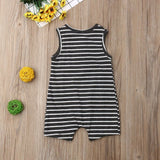 Trendy Striped Sleeveless Bodysuit