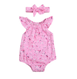 Adorable Ruffle Flower Tank Top Onesie With Matching Bow!