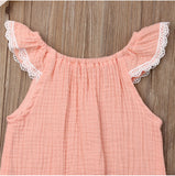 Cute Ruffle & Lace Tank Top Onesie