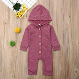 Cozy Hooded Jumpsuit ~ Cute Buttons ~ 6 Colors!