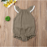 Cute Ruffle & Lace Tank Top Onesie